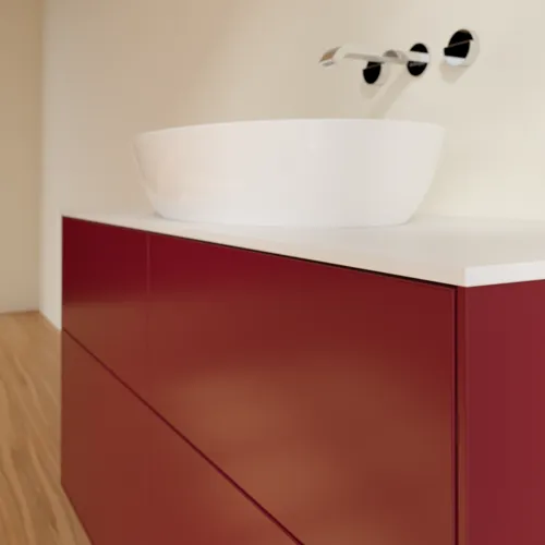 VILLEROY BOCH Finion Waschbeckenunterschrank, 4 Auszüge, 1200 x 603 x 501 mm, Peony Matt Lacquer / Glass White Matt #FA3100HB, Bild 5
