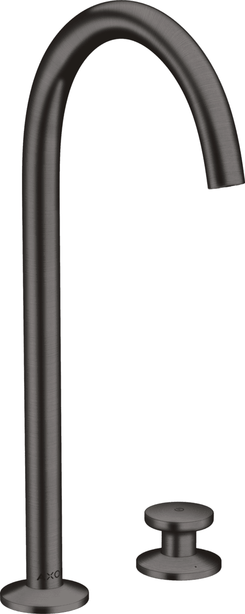 HANSGROHE AXOR One 2-Loch Waschtischmischer Select 260 mit Push-Open Ablaufgarnitur #48060340 - Brushed Black Chrome