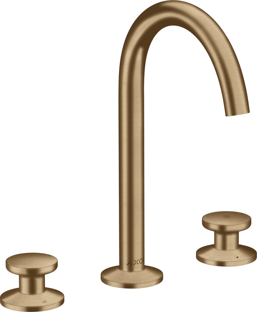 HANSGROHE AXOR One 3-Loch Waschtischarmatur Select 170 mit Push-Open Ablaufgarnitur #48070140 - Brushed Bronze