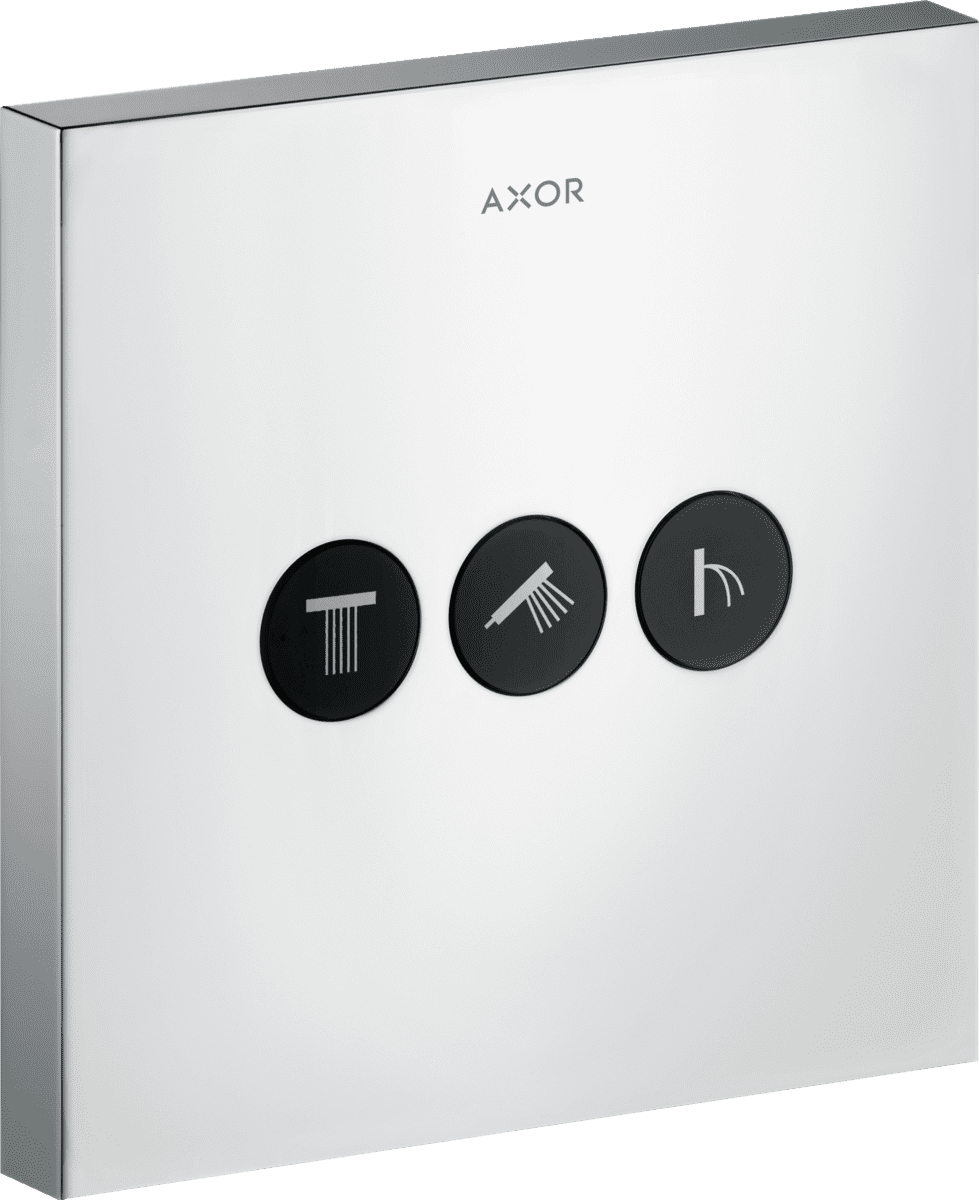 Obrázek HANSGROHE AXOR ShowerSelect Ventil s podomítkovou instalací, hranatá verze, pro 3 spotřebiče #36717000 - chrom