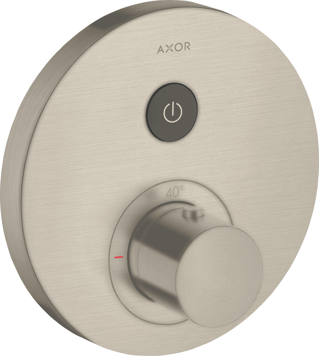 Obrázek HANSGROHE AXOR ShowerSelect Termostat s podomítkovou instalací, kulatá rozeta, pro 1 spotřebič #36722820 - kartáčovaný nikl