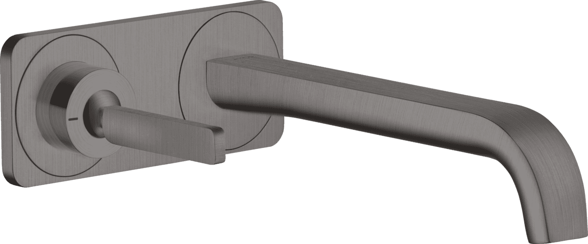 εικόνα του HANSGROHE AXOR Citterio E Single lever basin mixer for concealed installation wall-mounted with pin handle, spout 221 mm and plate #36114340 - Brushed Black Chrome