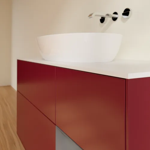 Bild von VILLEROY BOCH Finion Waschbeckenunterschrank, mit Beleuchtung, 3 Auszüge, 1200 x 603 x 501 mm, Peony Matt Lacquer / Anthracite Matt Lacquer / Glass White Matt #FA71GKHB
