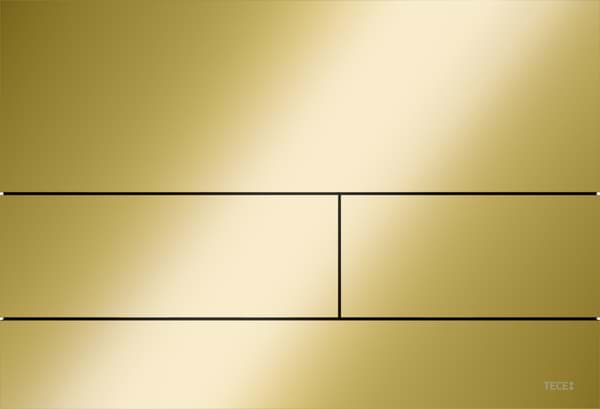 Picture of TECE TECEsquare II metal toilet flush plate for dual-flush system, "Polished Gold Optic", dual-flush system 9240839