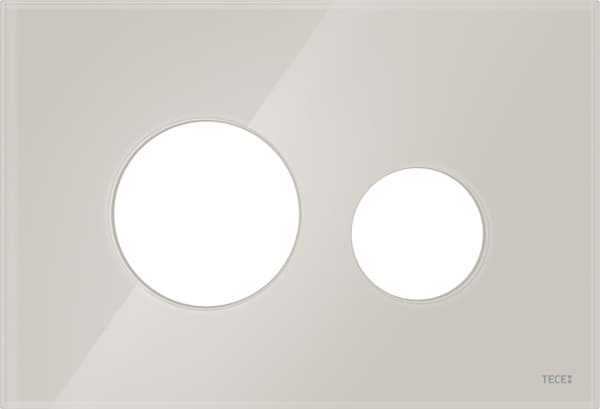 TECE TECEloop Blende für WC-Betätigungsplatte Glas lichtbeige glänzend #9240617
