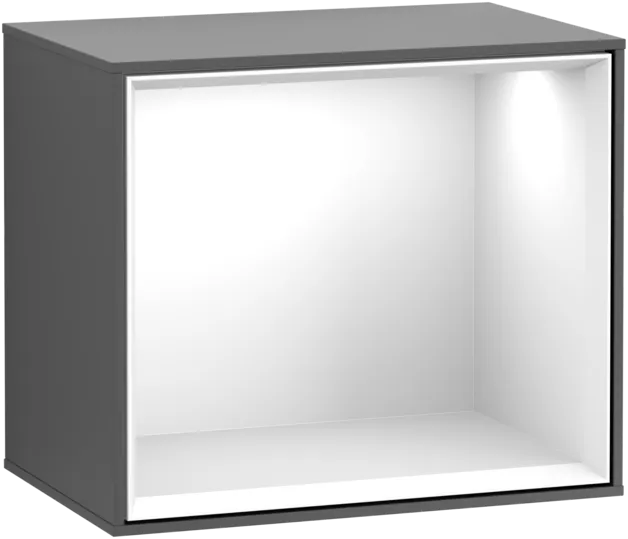 εικόνα του VILLEROY BOCH Finion Shelf module, 418 x 356 x 270 mm, Anthracite Matt Lacquer / Glossy White Lacquer #FD10GFGK