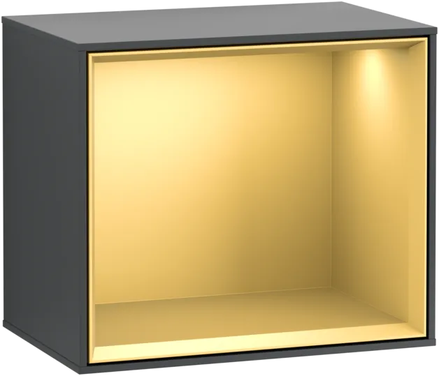 Picture of VILLEROY BOCH Finion Shelf module, 418 x 356 x 270 mm, Midnight Blue Matt Lacquer / Gold Matt Lacquer #FD10HFHG