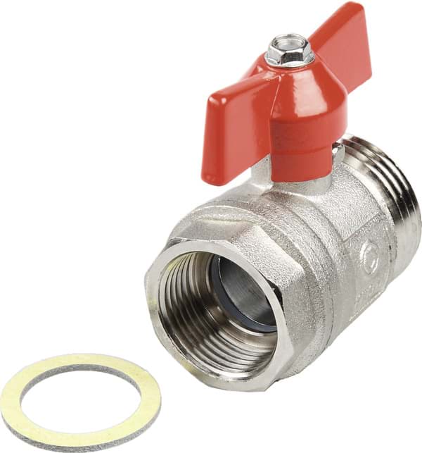 TECE TECEfloor Kugelhahn 3/4" Rp 3/4" x AG 1", inkl. Flachdichtung #77381001