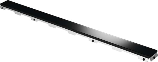 Зображення з  TECE TECEdrainline, скляна панель, чорна, 800 мм, пол. нерж. сталь, пряма 600892