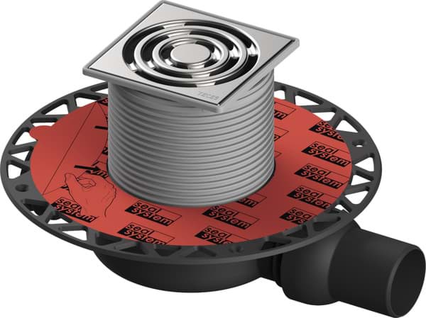 TECE TECEdrainpoint S 112 drain set extra-flat Seal System universal flange Stainless steel Grate frame #3601102 resmi