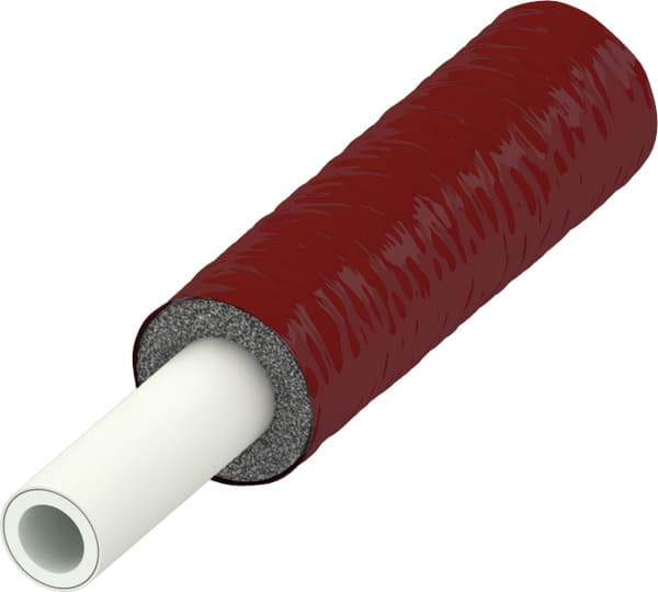 TECE TECElogo Mehrschichtverbundrohr PE-RT/Al/PE-RT vorgedämmt, 6 mm Dämmung, rot, Dim. 20 #8702120