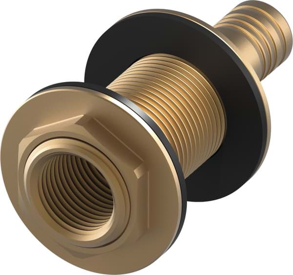 TECE TECElogo-Push Einsteck-Wanddurchführung mit Befestigungsmuttern 3/4", Dimension 20 x Rp 1/2" #8723013