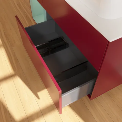 VILLEROY BOCH Finion Waschbeckenunterschrank, mit Beleuchtung, 3 Auszüge, 1200 x 603 x 501 mm, Peony Matt Lacquer / Olive Matt Lacquer / Glass White Matt #G391GMHB, Bild 7