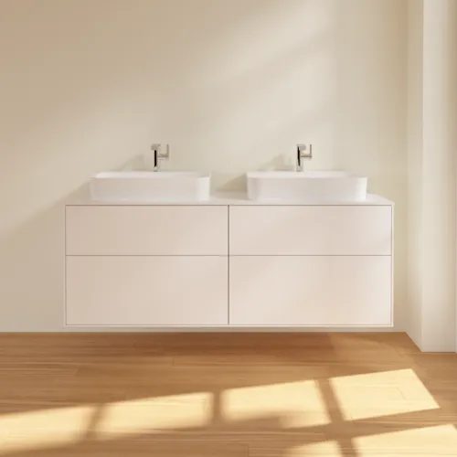 Bild von VILLEROY BOCH Finion Waschbeckenunterschrank, mit Beleuchtung, 4 Auszüge, 1600 x 603 x 501 mm, White Matt Lacquer / Glass White Matt #G43100MT