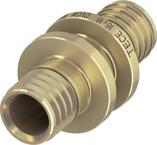 Picture of TECE TECEflex coupling standard brass, 20 x 20 #766020