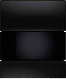 Bild von TECE TECEsquare Urinal-Betätigungsplatte mit Kartusche, Glas schwarz glänzend, Taste schwarz glänzend #9242809