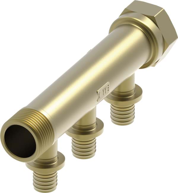TECE TECEflex Verteiler 3-fach Dimension 16 x 3/4", Siliziumbronze #712202