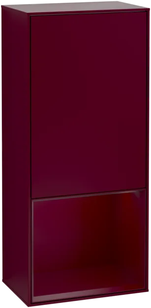 Bild von VILLEROY BOCH Finion Seitenschrank, mit Beleuchtung, 1 Tür, 418 x 936 x 270 mm, Peony Matt Lacquer / Peony Matt Lacquer #G550HBHB
